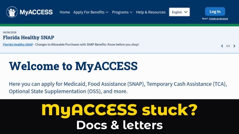 Florida MyACCESS Help in Central Florida: Applications, Documents & Letters